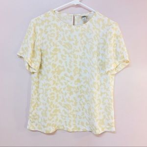 a new day leopard / cheetah print white blouse